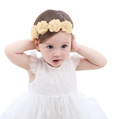 Fmeida Flower Crown Baby Headbands Newborn Floral Birthday Headbands for 4-24 Months