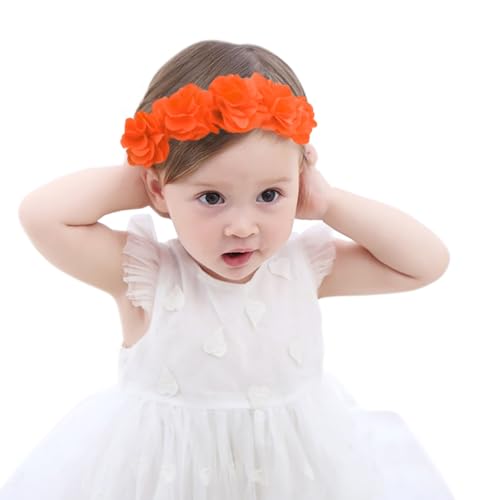 Fmeida Flower Crown Baby Headbands Newborn Floral Birthday Headbands for 4-24 Months