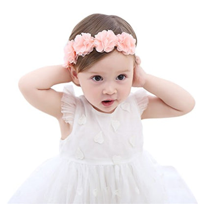 Fmeida Flower Crown Baby Headbands Newborn Floral Birthday Headbands for 4-24 Months