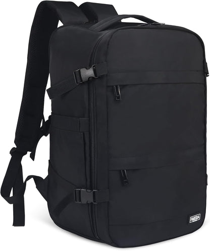 Fmeida Flight Approved Carry On Backpack for Ryanair - 20L Underseat Airplane Approved Weekender Bag, Anti-Theft Travel Backpack, Personal Item Bag Black Fits 14" Laptop