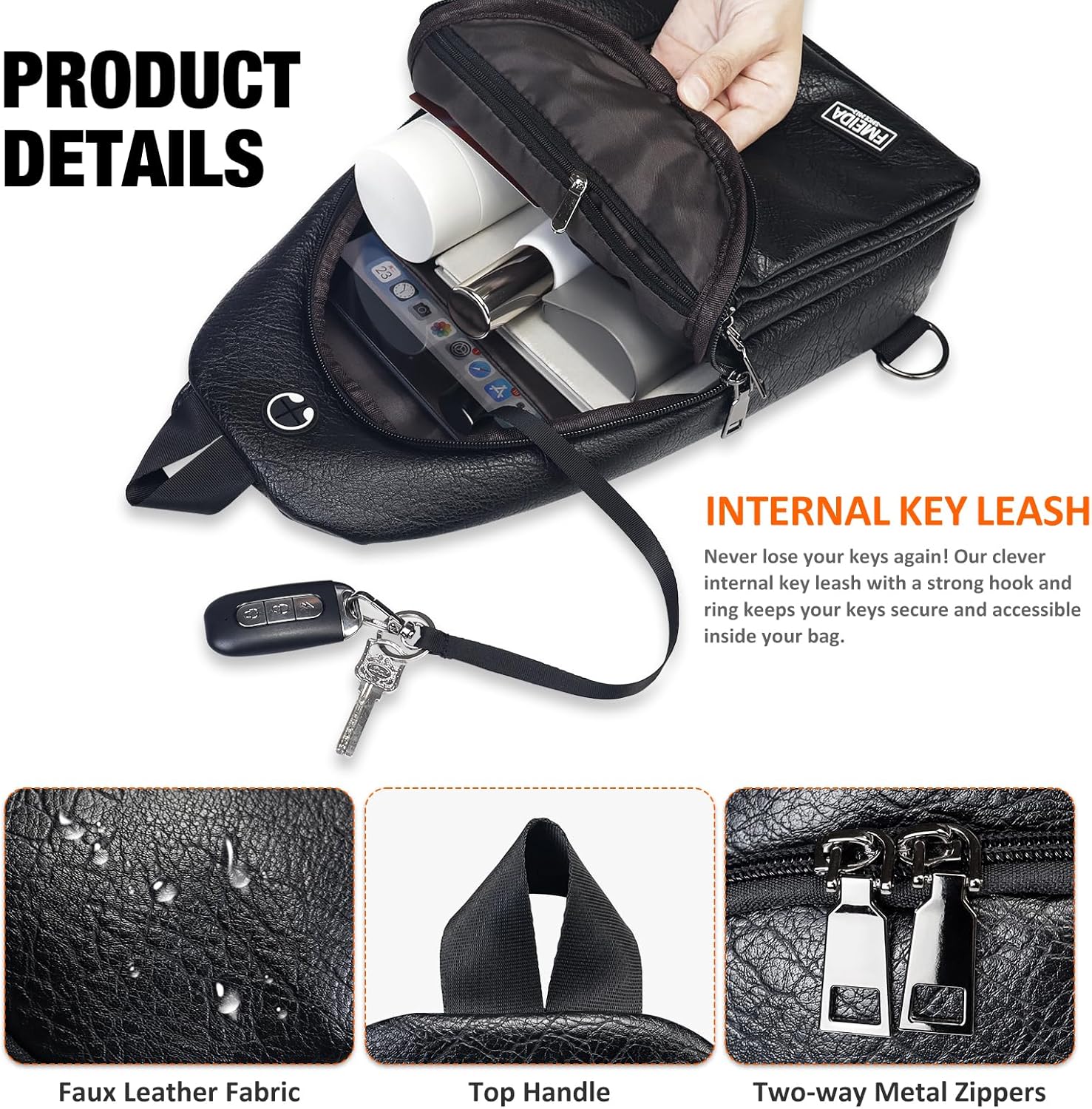 best men's anti theft travel bag Fmeida Anti-Theft Sling Bag for Women & Men – Crossbody Travel Backpack – fmeida